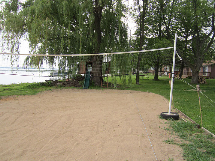 cabin #1 sand volleyball court